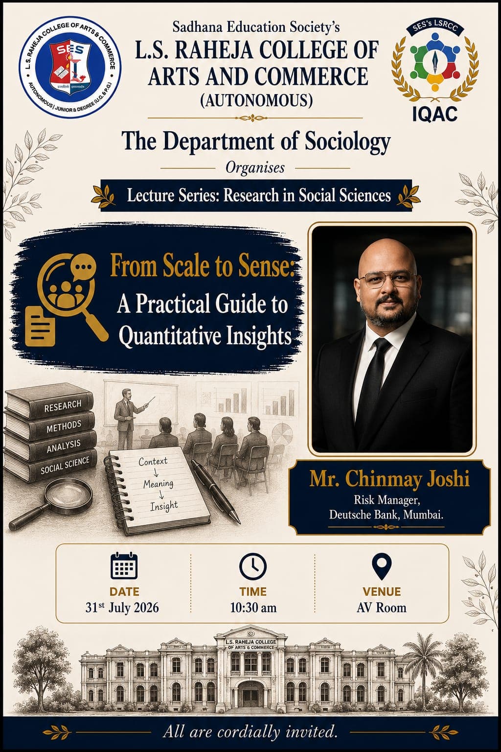 Lecture Series Research in Social Sciences of Dept. of Sociology July 26